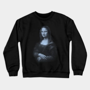 Mona Lisa in Blue Crewneck Sweatshirt